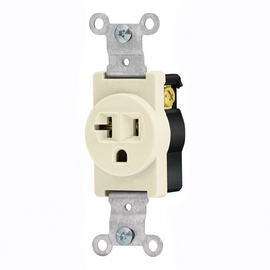 CONTACTO SENCILLO, 2 POLOS 3 HILOS,20a, STANDARD MARFIL   VOLTECK    COSE-MS - Hergui Musical