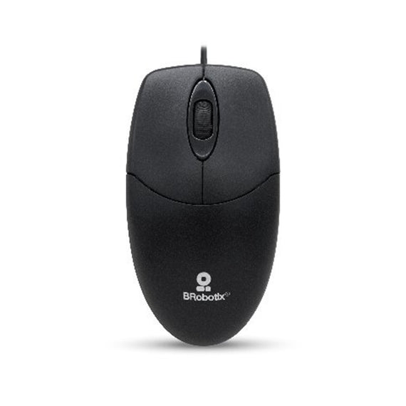 Mouse Básico USB BROBOTIX 497202, Negro, 3 Botones, Alámbrico, Óptico  497202 - Hergui Musical