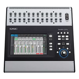 MEZCLADORA QSC COMPACTA DIGITAL DE 30 CANALES, 30 ENTRADAS: 4 XLR/TRS COMBO, 20 XLR, 4 ESTEREOTRS 1/4, USB, TALKBACK, 2 SALIDAS PRINCIPALES XLR, 14 AUXILIARES XLR Y 2 ESTÉREO TRS QSC TOUCHMIX-30 - Hergui Musical