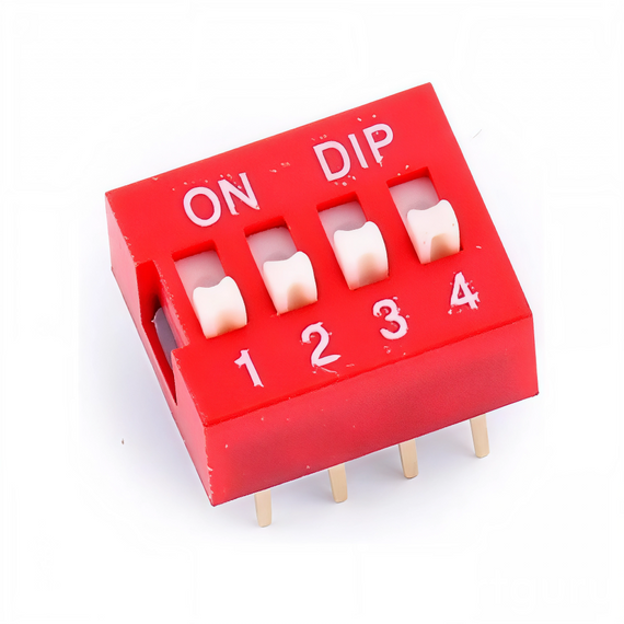 DIP SWITCH DE 4 INTERRUPTORES  NEPTRONICS   NEP-SWI-10 - Hergui Musical