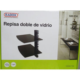 REPISA DE VIDRIO 28.5 X24 X4.5CM   RADOX   500-938 - Hergui Musical