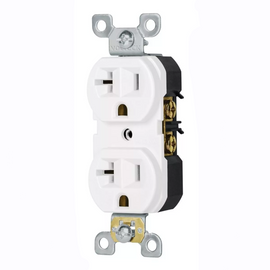 CONTACTO DUPLEX 2 POLOS 3 HILOS 20A STANDARD BLANCO   VOLTECK    CODO-MSB - Hergui Musical