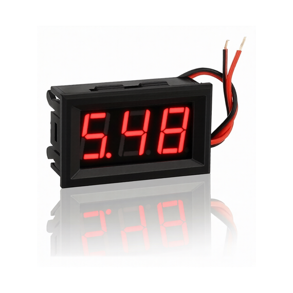 VOLMETRO DISPLAY DIGITAL CD 0-100 ROJO  NEPTRONICS   NEP-ELE-156 - Hergui Musical