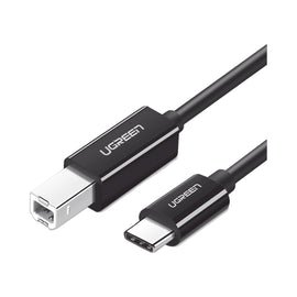 Cable de Impresora o escáner USB-C, 1m (6 pies), USB Tipo C a USB 2.0 Tipo B, Soporta Thunderbolt 3, Alta velocidad  UGREEN  50446 - Hergui Musical