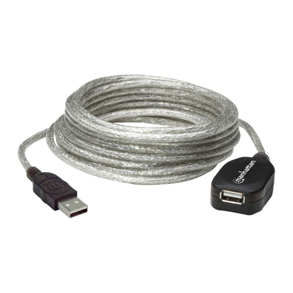 Cable Extensión Activa USB de Alta Velocidad 2.0m Encadenable, A Macho / A Hembra, 5 m  MANHATTAN  519779 - Hergui Musical