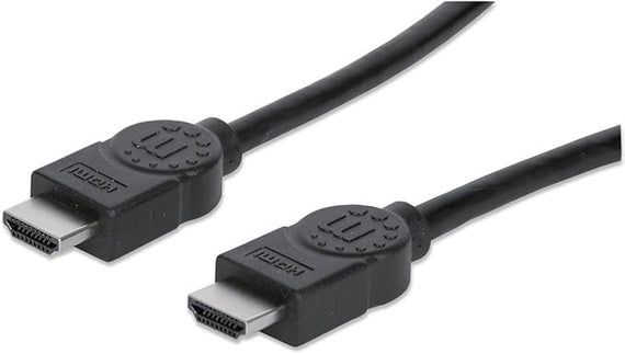Cable HDMI Macho a Macho, Blindado, Negro, 10 m; Con canal Ethernet, Canal de Audio de Retorno, Vídeo en 3D y Color Profundo  MANHATTAN  CABITL2220 - Hergui Musical