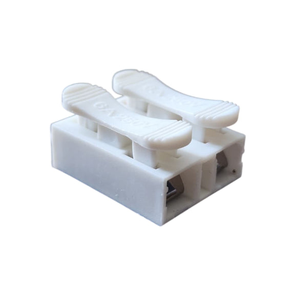 Bloque de 2 terminal de conexión rápida para cableado 1 a 2 250v  6A (22.3mm)  RADOX   520-576 - Hergui Musical