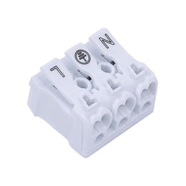 Bloque de 3 terminales de conexión rápida para cableado 3 a 3 450v  16A (29.7mm)  RADOX   520-582 - Hergui Musical