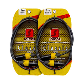 PAQ. 2 PZAS DE CABLE CANON A PLUG 6.3mm MACHO-MACHO 1m  SOLCOR   5226L1M(2) - Hergui Musical