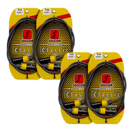 PAQ. 4 PZAS DE CABLE CANON A PLUG 6.3mm MACHO-MACHO 1m  SOLCOR   5226L1M(4) - Hergui Musical