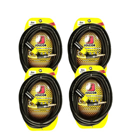 PAQ. 4 PZAS. DE CABLE CANON A PLUG 6.3mm MACHO-MACHO 6m  SOLCOR   5226L6M(4) - Hergui Musical