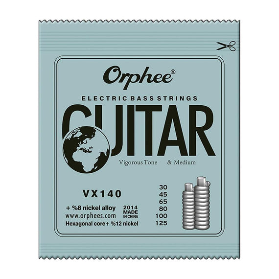 ENCORDADURA PARA BAJO ELÉCTRICO DE 6 CUERDAS (CAL. 030-125) NICKEL  ORPHEE  VX140 - Hergui Musical