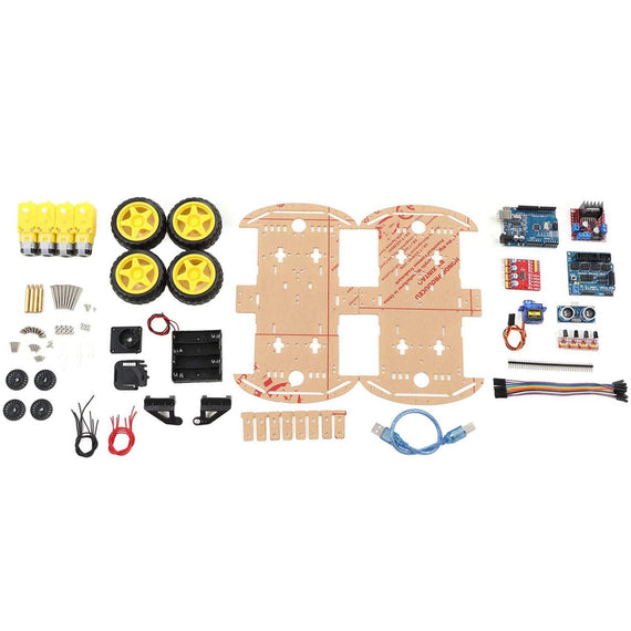 KIT PARA ARMAR CHASIS DE COCHE SMART CAR (4 RUEDAS)  NEPTRONICS   NEP-KIT-11 - Hergui Musical