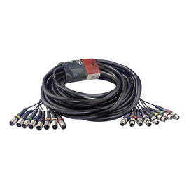 Sub Snake 8 Canales 15 m/50 ft. Multicore Cable - 8 x f. XLR/8 x m  STAGG   SML15/8XF8XME - Hergui Musical