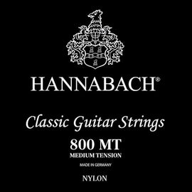 Juego de Cuerdas para Guitarra Clásica, cuerdas primeras de nylon liso de alta densidad, tensión media  HANNABACH  800MT - Hergui Musical