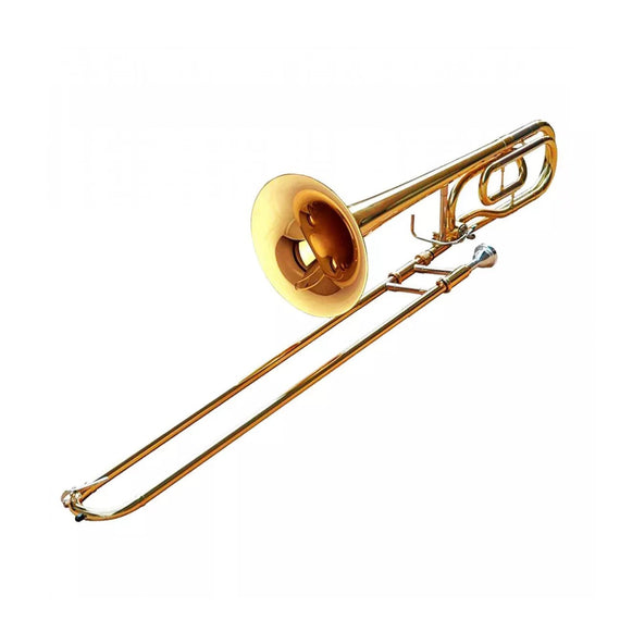 TROMBON BAJO SI BEMOL/FA BLESSING CON ESTUCHE, LAQUEADO  6421L-1 - Hergui Musical