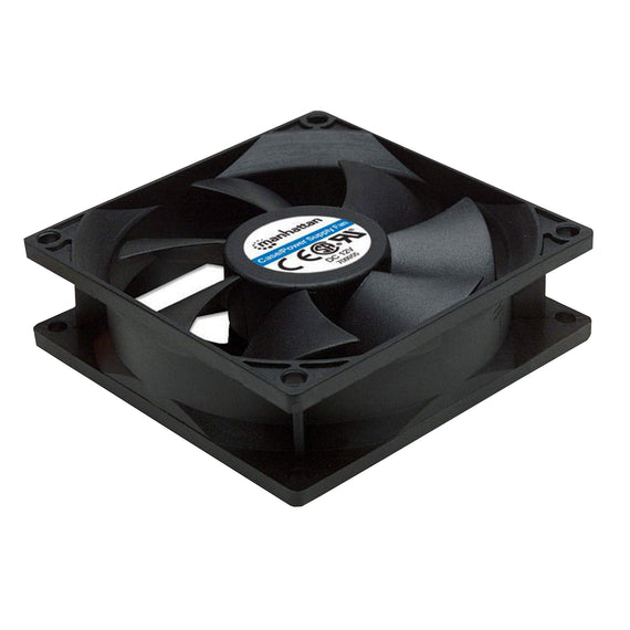 Ventilador para Fuentes de Poder / Gabinetes, 80 mm, 3 pines, rodamientos tipo sleeve otorga una operación confiable y tranquila  MANHATTAN 700955 - Hergui Musical