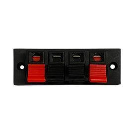 Conector rectangular para bafle 4 terminales, push grande  RADOX   705-302 - Hergui Musical