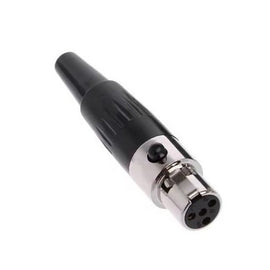 Jack Mini tipo XLR de 4 Pines, color negro  RADOX  705-353 - Hergui Musical