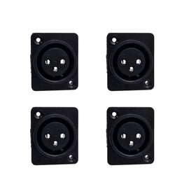 PAQ. 4 PZAS. DE PLUG CANON HEMBRA PARA CHASIS  RADOX   705-370(4) - Hergui Musical