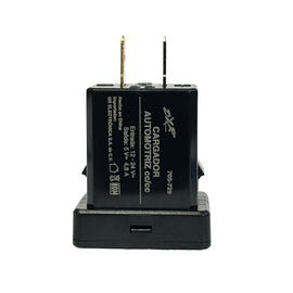 Cargador automotriz cc/cc con voltímetro y 2 puertos USB  RADOX   705-729 - Hergui Musical