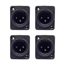 PAQ. 4 PZAS. DE PLUG CANON MACHO P/ CHASIS  RADOX   705-793(4) - Hergui Musical