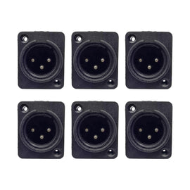 PAQ. 6 PZAS. DE PLUG CANON MACHO P/ CHASIS  RADOX   705-793(6) - Hergui Musical