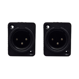 PAQ. 2 PZAS. DE PLUG CANON MACHO P/ CHASIS  RADOX   705-793(2) - Hergui Musical