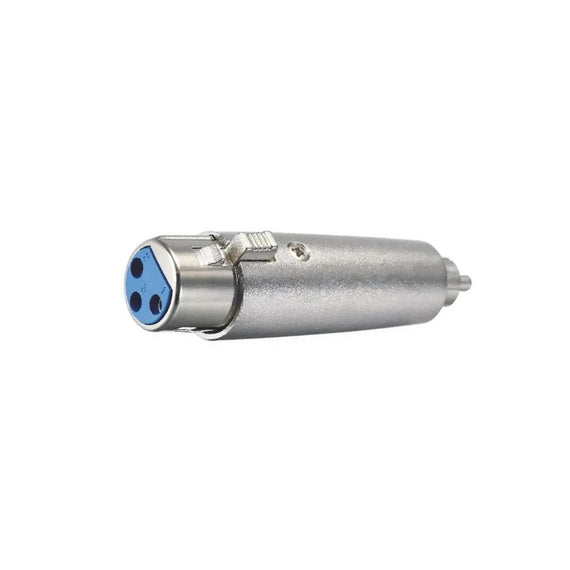 Convertidor/ Adaptador de canon hembra a plug RCA Macho, Metálico   RADOX   705-802 - Hergui Musical