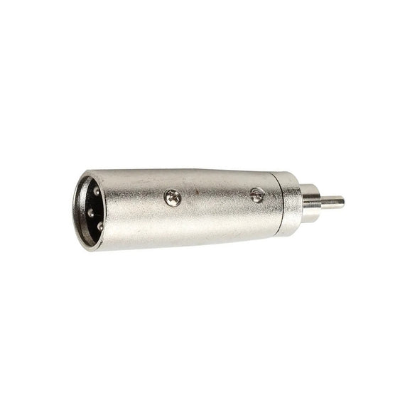 Convertidor/ Adaptador de canon macho a plug RCA macho, metalico   RADOX   705-803 - Hergui Musical