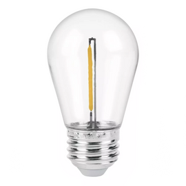 Lámpara led s14 con filamento 1 w luz cálida, caja, volteck  LED-141FC - Hergui Musical