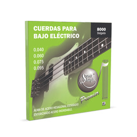 JGO DE CUERDAS SONATINA PARA BAJO ELECTRICO ENTORCHADO ACERO INOXIDABLE  8000 - Hergui Musical
