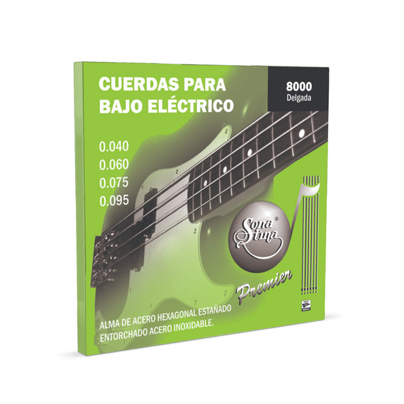 JGO DE CUERDAS SONATINA PARA BAJO ELECTRICO ENTORCHADO ACERO INOXIDABLE  8000 - Hergui Musical