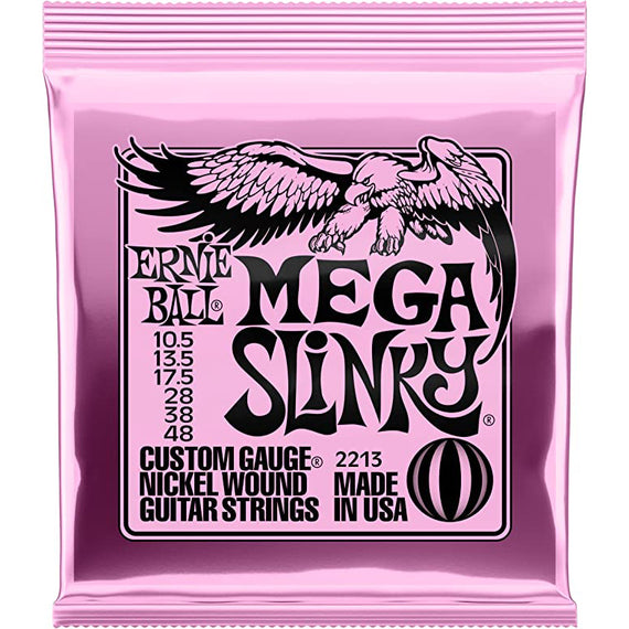 ENCORDADURA ERNIE BALL ''MEGA SLINKY'' PARA GUITARRA ELECTRICA (NIQUEL, 0.0105-0.048)  2213 - Hergui Musical