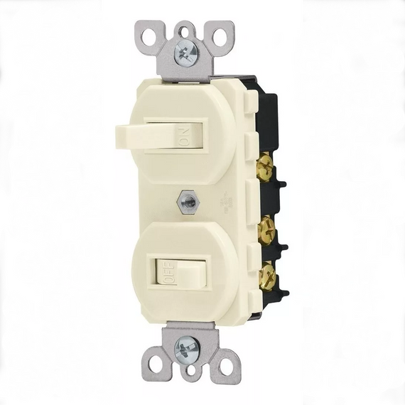 INTERRUPTOR DUPLEX DE PALANCA STANDARD MARFIL   VOLTECK   APDO-S - Hergui Musical