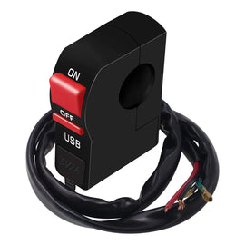 Interruptor con puerto USB para luces auxiliares de motocicleta  RADOX  835-344 - Hergui Musical