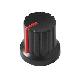 PERILLA DE PLÁSTICO PARA POTENCIÓMETRO COLOR ROJO  RADOX   835-002 - Hergui Musical