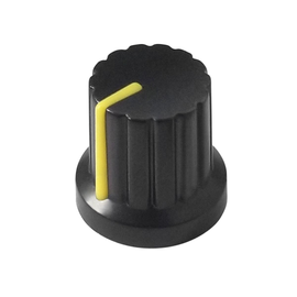 PERILLA DE PLÁSTICO PARA POTENCIÓMETRO COLOR AMARILLO  RADOX   835-004 - Hergui Musical