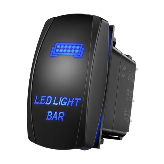 Switch con 5 patas para barra de leds con piloto 12v 20A / 24V 10A  RADOX  835-177 - Hergui Musical