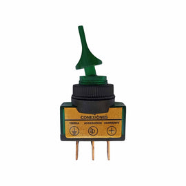 SWITCH (ON-OFF) CON PILOTO VERDE 20A 12VCC   RADOX   835-270 - Hergui Musical