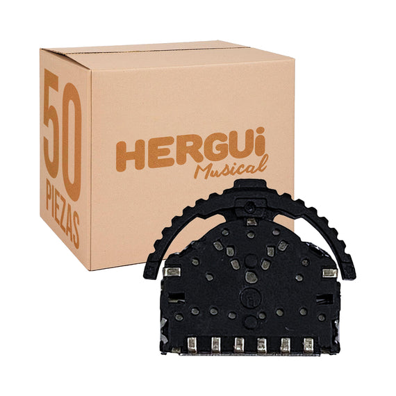 PAQ. 50 PZAS DE MICROSWITCH DE MONTAJE DE 3 PASOS   RADOX   835-393(50) - Hergui Musical