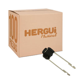 PAQ. 100 PZAS. DE MICROSWITCH 2 PATAS REDONDO TIPO AIWA (BOTÓN NEGRO)  RADOX   835-415(100) - Hergui Musical