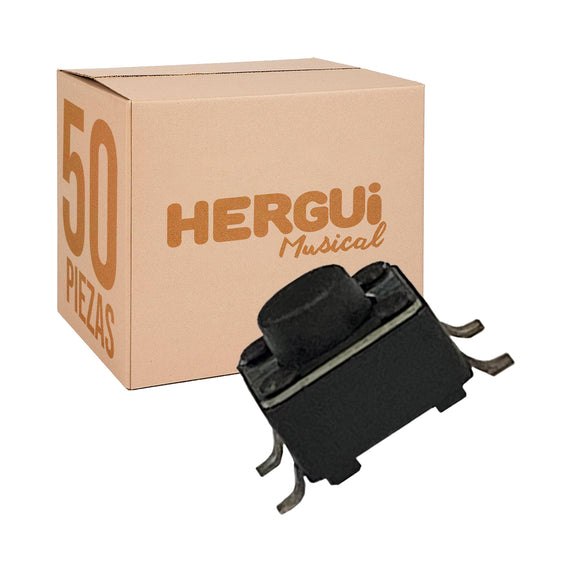 JGO. DE 50 PZAS DE MICROSWITCH CON 4 PATAS CORTAS  RADOX  835-526(50) - Hergui Musical
