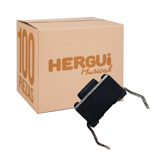 JGO. 100 PZAS DE MICROSWITCH 50 mA 12v 2 PATAS LARGAS  RADOX   835-529(100) - Hergui Musical