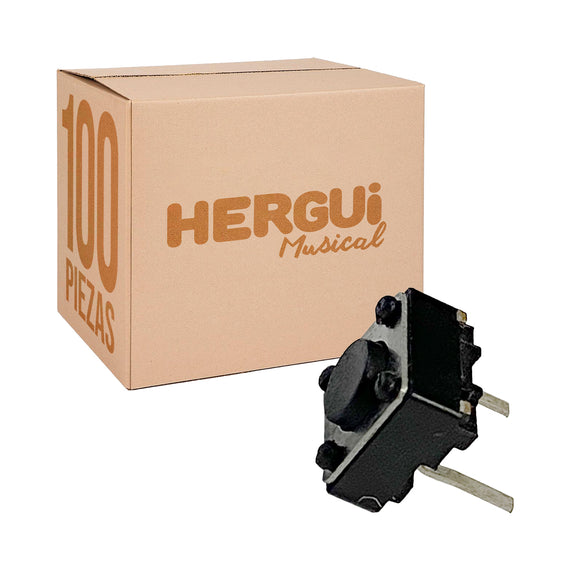 JGO. 100 PZAS DE MICROSWITCH DE 50mA CON 2 PATAS LARGAS  RADOX  835-531(100) - Hergui Musical