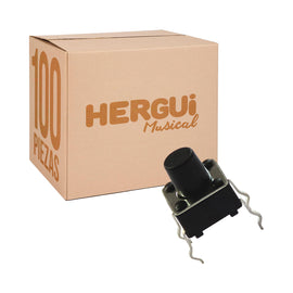 PAQ. 100 PZAS. DE MICROSWITCH TOUCH CORTO 4 PATAS M17  RADOX   835-604(100) - Hergui Musical