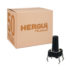 PAQ. 50 PZAS DE MICROSWITCH TOUCH LARGO 4 PATAS M18  RADOX   835-608(50) - Hergui Musical