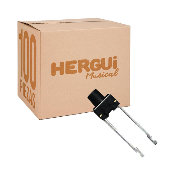 PAQ. 100 PZAS DE MICROSWITCH TOUCH CORTO CON 2 PATAS LARGAS F12  RADOX   835-745(100) - Hergui Musical