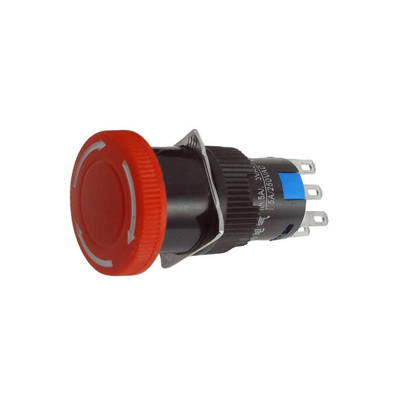 Interruptot tipo push de emergencia C15 220V 5A DC13 220V 3A  RADOX   835-764 - Hergui Musical
