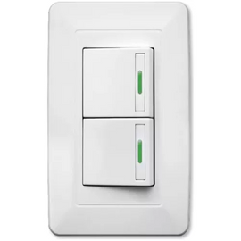 PLACA APAGADOR DE 2 INTERRUPTOR 3 VIAS 90-277VCA ABS BLANCO  WINLED   WPL-302 - Hergui Musical
